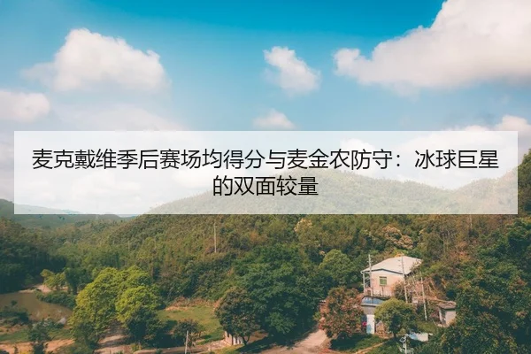 麦克戴维季后赛场均得分与麦金农防守：冰球巨星的双面较量